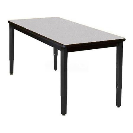 Wisconsin Bench WB Mfg 42" x 60" Lobo Heavy Duty Table w/ Adjustable Legs - Gray Nebula QSLOB7099-ABP-25